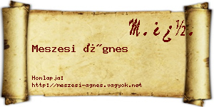 Meszesi Ágnes névjegykártya
